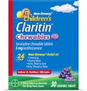 子供のClaritinのChewables 24時間のアレルギーの救助、非眠気の子供のアレルギーの薬、ブドウのAntihistamineのChewableタブレット、30の計算