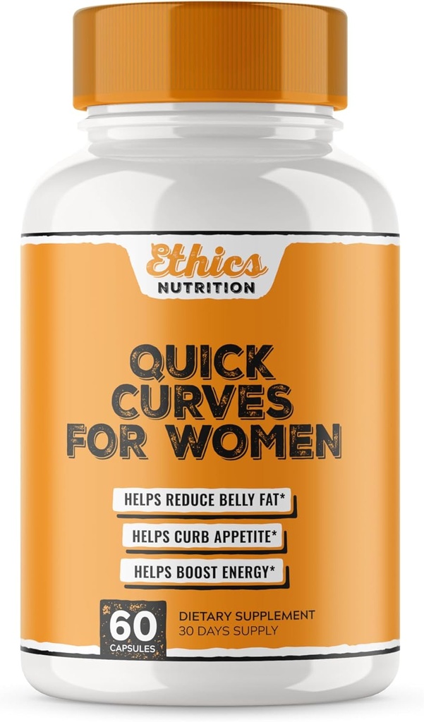 クイックカーブ - 女性のための脂肪バーナー減量の丸薬 | 食欲抑制剤、最高の脂肪バーナー代謝ブースター | 迅速な作業ベリー脂肪バーナーダイエット丸薬をスリムにし、余分な強度 - 60 カプセル