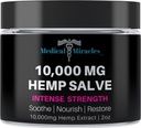 Medical Miracles Hemp Salve Intense Strength 10,000 MG. Ideal for HIPS, Joints, Neck, Back, Elbows, Fingers, Hands, and Knees. 100% Natural - Proudly Made in USA