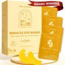 LE GUSHE Gold Under Eye Patches for Puffy Eyes and Dark Circles (20 Pairs) - Snail Mucinによる目のマスクの下にあるHoragenを水和する - 女性のケアと男性 - Bridesmaid Gifts