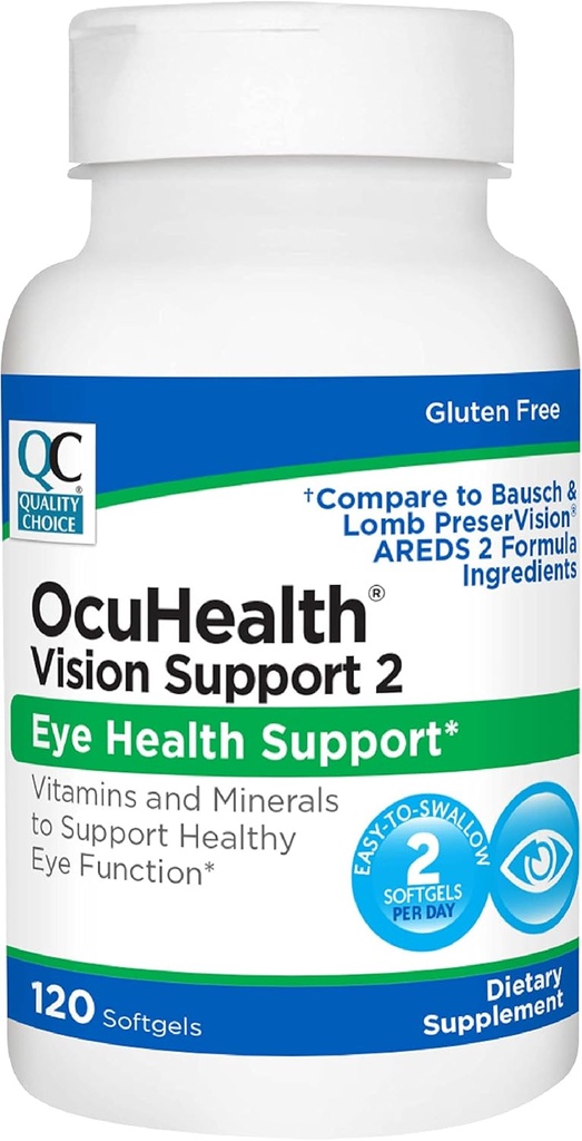 質の選択のOcuhealthの目の健康のvissionサポート2のビタミン及びミネラル補足Softgels、120の計算のびん
