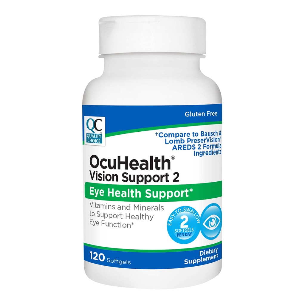 質の選択のOcuhealthの目の健康のvissionサポート2のビタミン及びミネラル補足Softgels、120の計算のびん