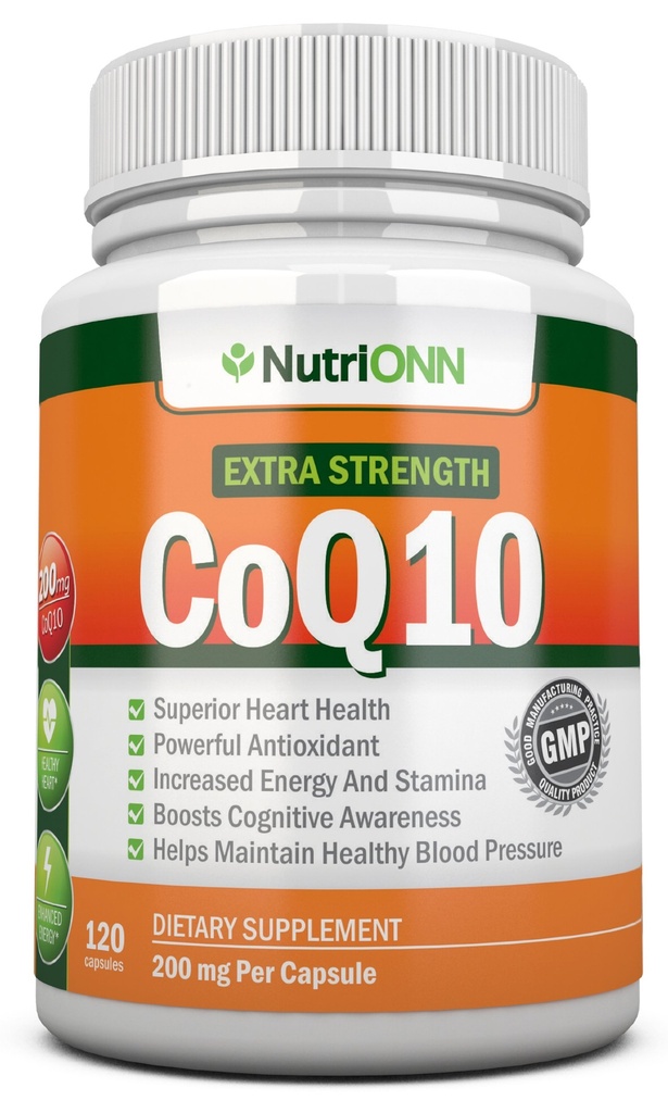 CoQ10 200mg (二重強さ)、120のカプセル-高い吸収のCoenzyme Q10 -科学的に証明される余分強さCoQ10 Ubiquinone - 4か月の供給