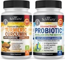 ターメリック・クルクミン1500mg 45の計算+プロバイオティック40 Billion CFU 60の計算