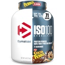 Dymatize x Cocoaの小石ISO100のWhey蛋白質の粉の隔離剤、蛋白質の25g、5.5g BCAAs、120 Cal。、グルテンフリー、1g脂肪、1g砂糖、2g Carb (71サービング)