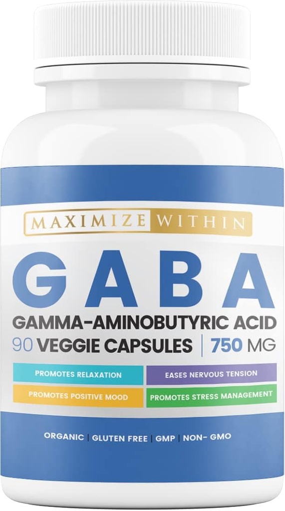 最高の細いGABA (Gamma-Aminobutyric酸) 750mgのNeurotransmitterサポート*