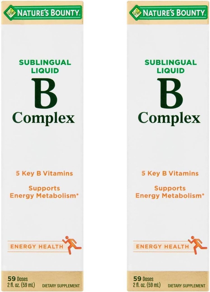 Nature's Bounty Vitamin Bコンプレックスサブリンガル液、2 Oz(パッケージ2)