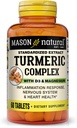 Mason Vitamins Turmeric Complex with Vitamin D3 and Magnesium Tablets, 60 Count