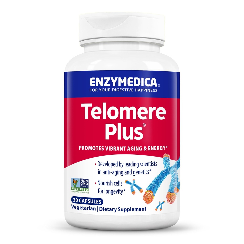 Enzymedica、Telomereプラス、細胞の健康、30カプセルのための酵素 サポート