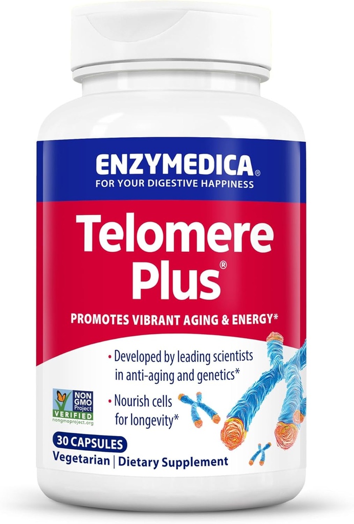 Enzymedica、Telomereプラス、細胞の健康、30カプセルのための酵素 サポート