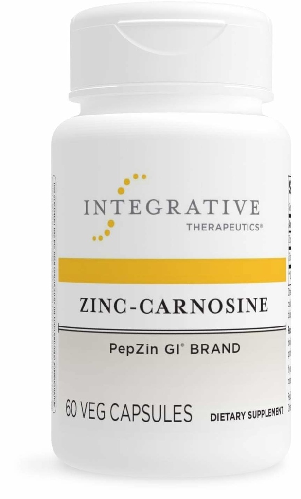 Integrative Therapeutics 亜鉛カルノシン - 消化器 & 腸の健康サポート* - GI トラクト サポート* - 免疫健康をサポート* - 簡単に飲み込む - ビーガン, グルテンフリー & 乳製品 - 60 カプセル (60 のサービング)