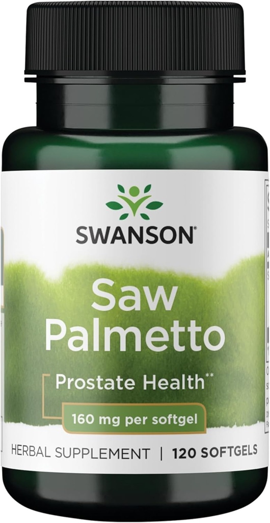 Swanson Saw Palmetto Men Prostate Health Hormone Support Urinary Health 160 Milligrams 120 Sgels