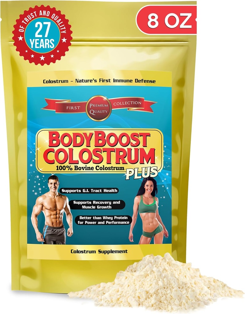 BodyBoostのColostrumの全体、100%の牛のColostrumの粉、Immoglobulin及びLactoferrinのGrassの供給のColostrum、Gutの健康及び筋肉成長のための食糧、多様な取入口、8のoz