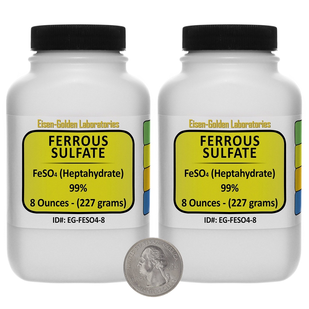 鉄硫酸塩[FeSO4] 99% ACSの等級の粉2つのスペース セーバーのびんの1 Lb