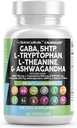 きれいなNutraceuticals GABA 750mg 5 HTP 200mg Lのトリプトファン500mg Lのテアニン200mgのアシュワガンダSAM-e Lグリシン-Lチロシン5-HTP (5-Hydroxytryptophan)が付いている女性および人の気分サポート ビタミン