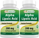 最高のナチュラルアルファリポ酸200 Mg 120カプセル(120カウント)(2パック)