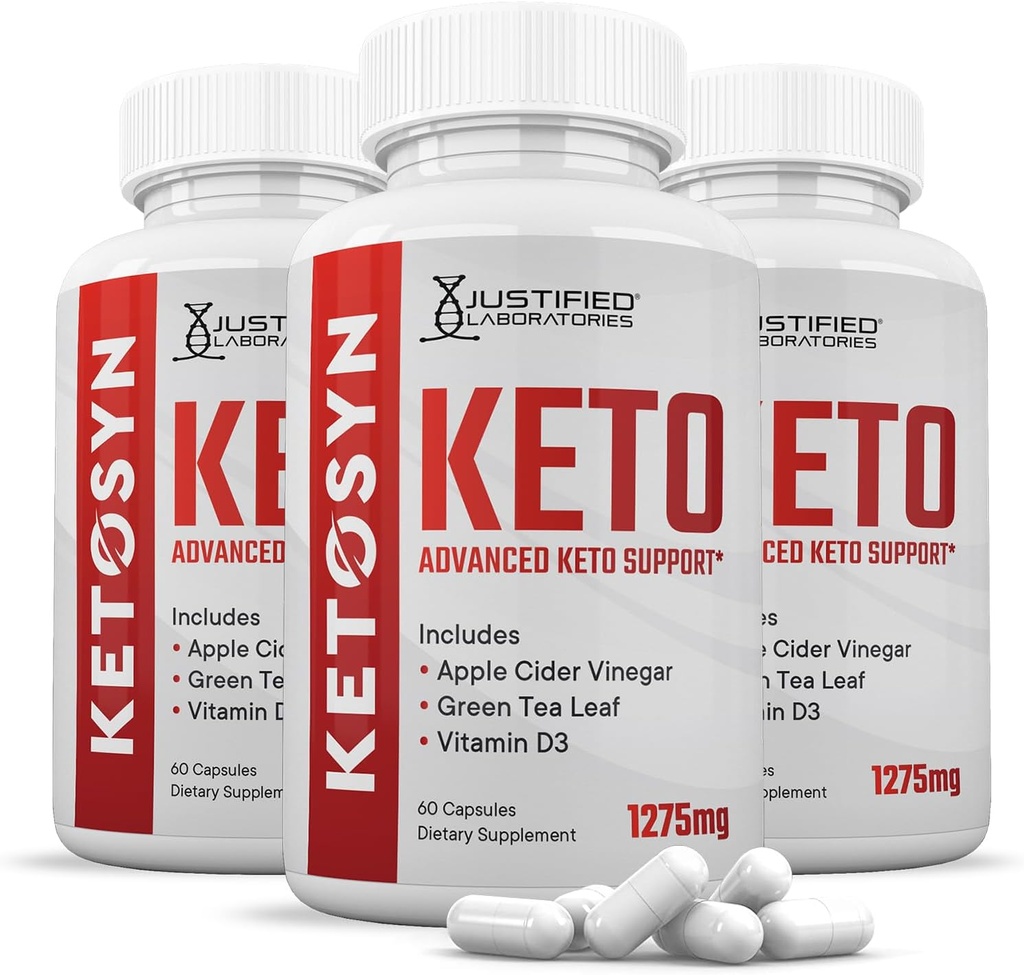 (3つのパック) Ketosyn Keto ACVの丸薬1275MG Ketoサポート ブレンドのカプセルはAppleのサイダーのVinegarの余分バージンのオリーブ オイルの粉の緑茶の葉180のカプセルと形成されるケトACVのガミーに代わります