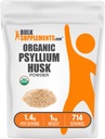 BulkSupplements.comオーガニックシリウムハスクパウダー - ベーキング用シリウムハスクパウダー、繊維のサプリメント - グルテンフリー、サービングあたり1.4g、1kg(2.2ポンド)(パッケージ1)