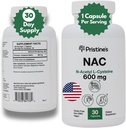 PRISTINE'S N-Acetyl L-Cysteine (NAC) 600MG 30日の供給のPotent Lung及び肝免疫の酸化防止補足のカプセル-気分及び精神的な健康サポート