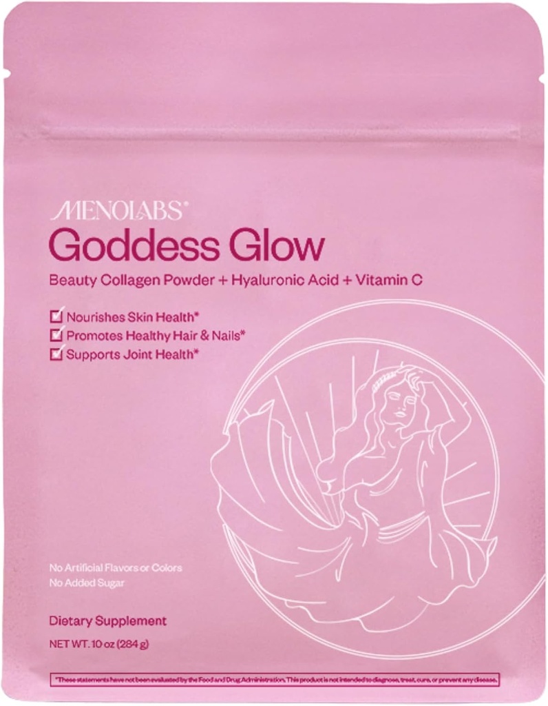 MENOLABSはGlowのコラーゲンのペプチッド粉(タイプI、III)を- 14のサービング(280のg)-Hyaluronic酸及びビタミンCが付いている女性のためのMenopauseの補足-Unflavored