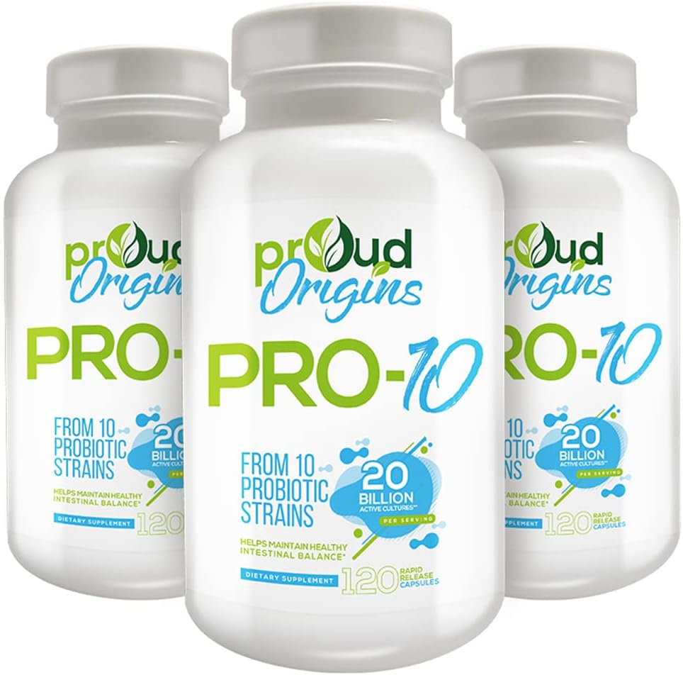 Pro-10、Probiotic 20の鋼片、120のカプセル、3のパック