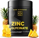 大人のための亜鉛グリシナーテグミー | 亜鉛サプリメント 50mg | サポート免疫健康 | 代謝 | スキンケアサプリメント | ビーガン | 非GMO | グルテンフリー | ナチュラルパイナップル風味 | 新規要素による