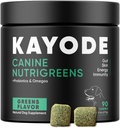 犬のNutriGreens - 犬用の天然犬のビタミン&プロバイオティクス。 メッシーパウダーはありません。 スピルリナ、ケルプ&抗酸化ベリーミックスが含まれています。 6-in-1犬のサプリメント&ビタミン咀嚼。 犬のためのスーパーグリーン。