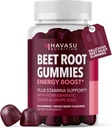 Beet Root Gummies with COQ10 & Pomegranate - Nitric Oxide Supplement for Men and Women - Beetroot for Endurance, Performance, Recovery - Vegan, Non-GMO, Gluten Free - Mixed Berry Flavor, 60 Count