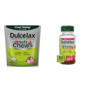 Dulcolax の柔らかい咀嚼のサリンの Laxative の混合された果実(60ct)の穏やかな便秘の救助及びChewy のフルーツ ビット、サリンの Laxative、チェリーのベリー(30ct) クランプなしの便秘の救助