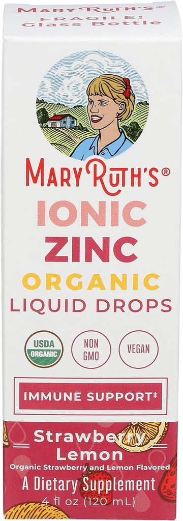 Mary Ruth's, Ionic Zinc Strawberry Lemon Organic, 4 Fl Oz