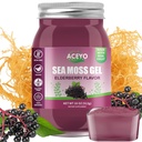 ACEYO (18 OZ) アイルランドのエルダーベリー海苔 ゲル有機生ビーガン風味 102 ビタミンとミネラル ワイルド収穫非GMO免疫防衛ブースター甲状腺消化サポート