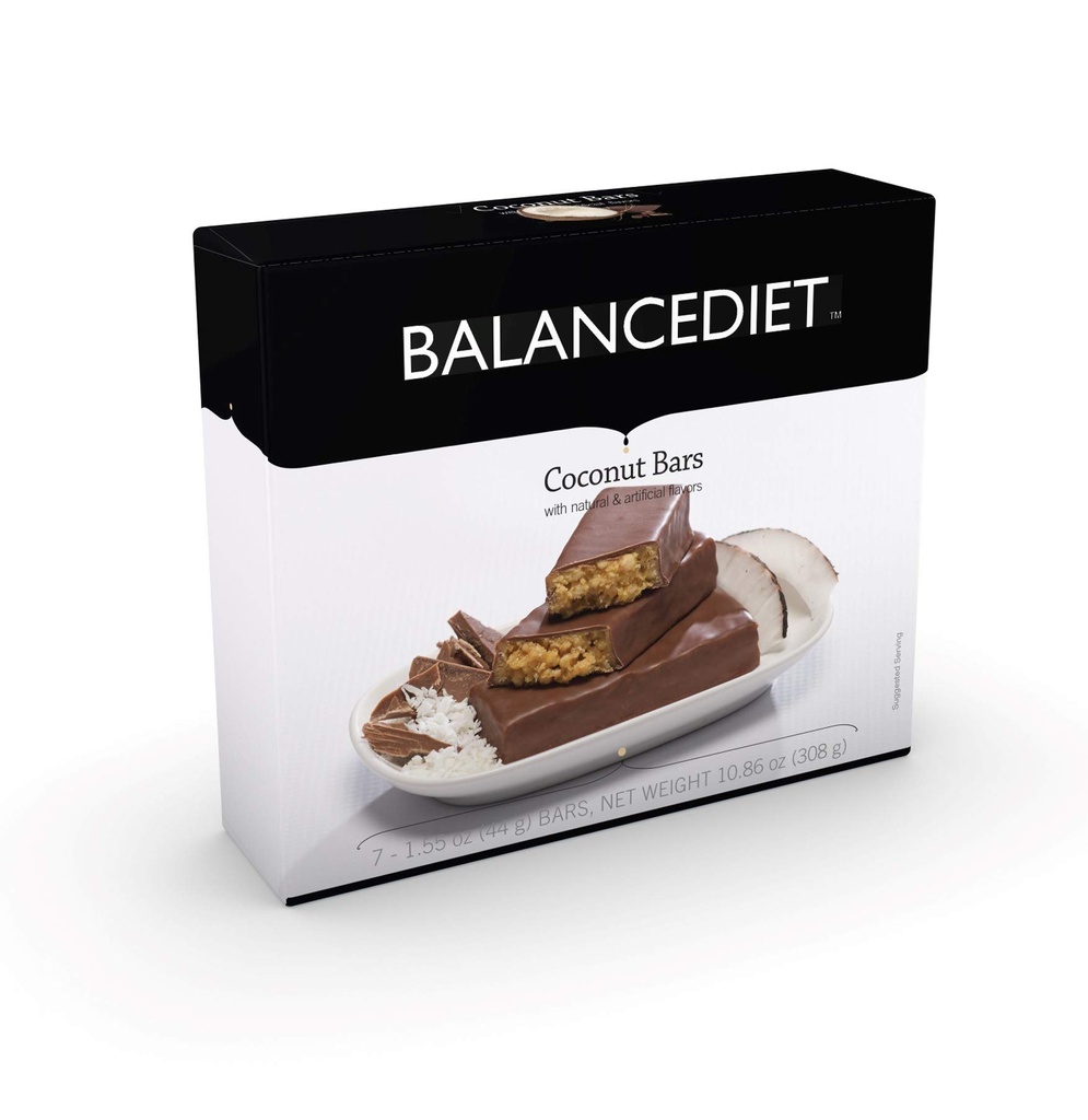 BalanceDietTM | プロテインバー | タンパク質の15g | 低炭水化物 | 7バーボックス(ココナッツランチ)