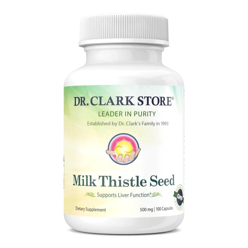 クラークストアミルクアワーシードサプリメント - 500mg、100カプセル、肝臓の健康&デトックスサポート