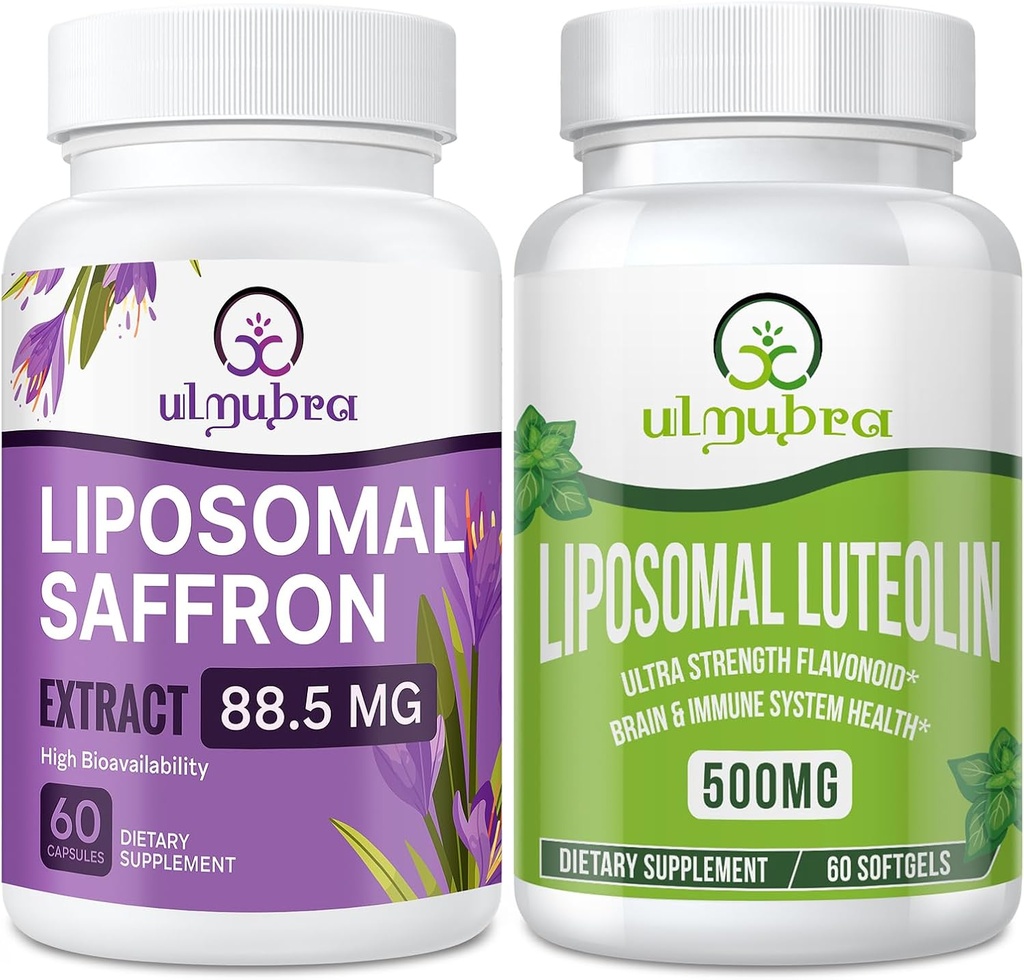 LiposomalのサフランはLuteolin 500のmgの88.5 mgを補います