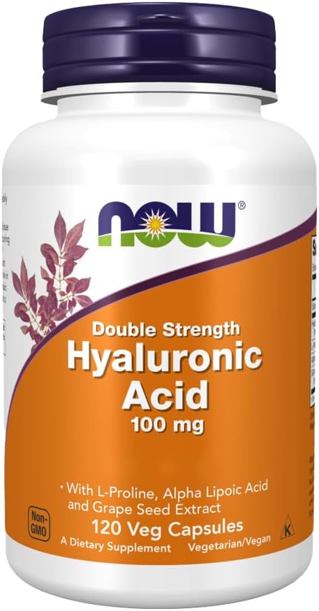 NOW Hyaluronic酸100mg、120のベジのカプセル