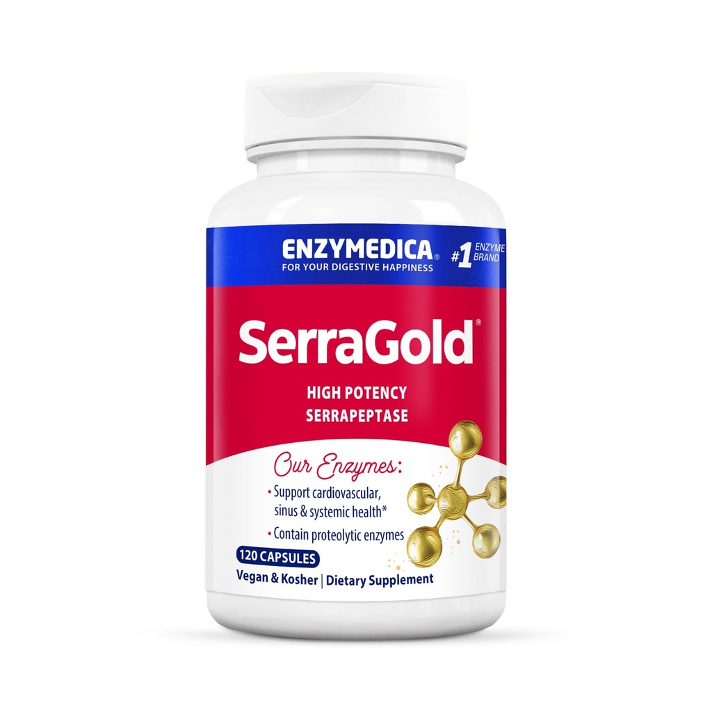 Enzymedica、SerraGold、サポート回復、免疫および心血管系、自然な補足、120の計算(FFP)
