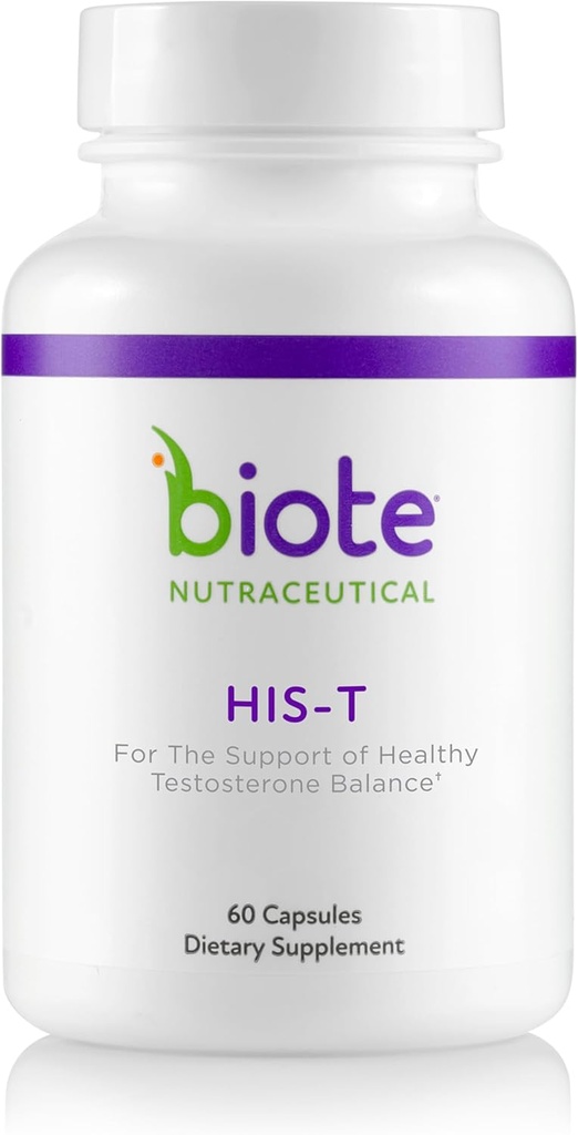 Biote Nutraceuticals - HIS-T - 男性のための健康なテストステロンのバランス サポート(60のカプセル)