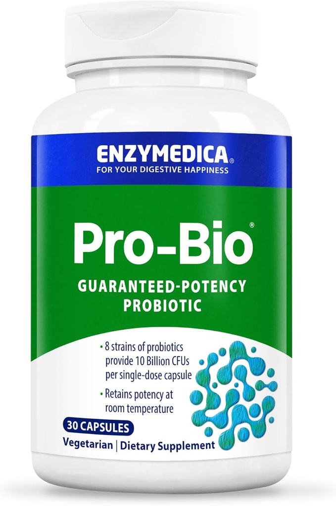 Enzymedica、Pro-Bioの棚の馬小屋、健康な消化のためのStomach酸抵抗力があるProbiotic、10億CFU、30の計算
