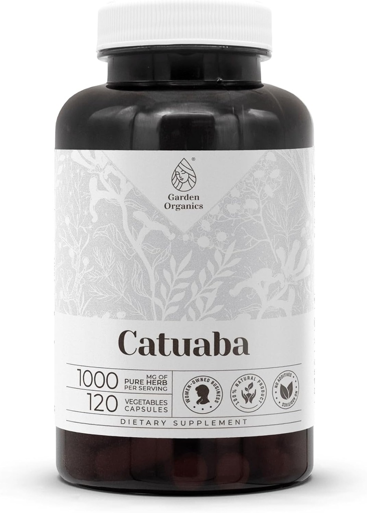 Catuaba 120カプセル | 高機能ハーブ栄養補助食品 | 野菜のカプセルとカチュアバ(トリキリアカチグア、エリスロキシムカチオリウム)ドライバーク(120カウント)