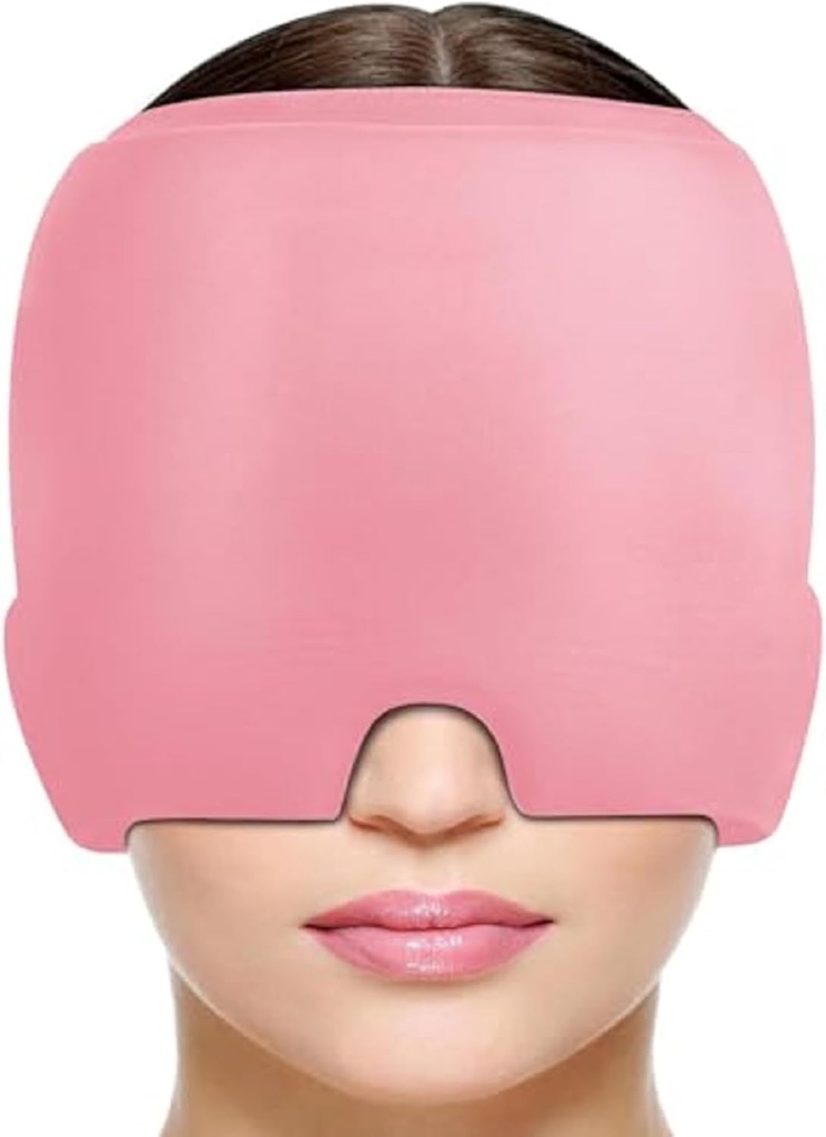 Migraineの頭痛の救助の帽子、Migraineの救助の帽子の熱及び冷たい療法の掛かる帽子のマスクのPuffyの目のための無臭の頭痛の帽子の帽子のハットの引張および圧力救助