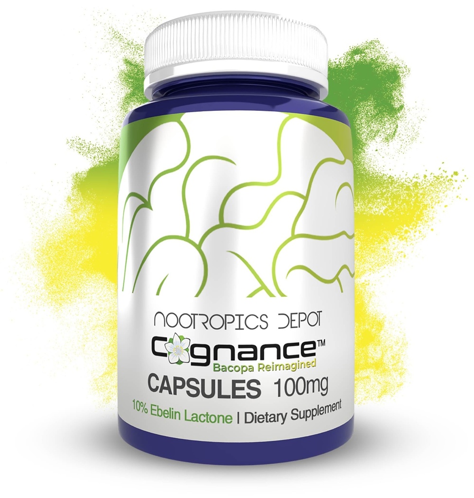 ノルポリック・デポ・コニュアンスがバコパカプセルを増強 | 100mg | 10% エベリン・ラクトン | バコパ・モニーリ | 気分・記憶・5-HT2A 活性化, 180 カウント (パッケージ 1)