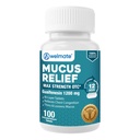 WELMATE - Mucusリリーフ - Guaifenesin 1200 mg最大強度 - 延長リリース Expectorant錠 - 明確な胸の混雑とLoosen Mucus - 12時間救済 - 100カウント