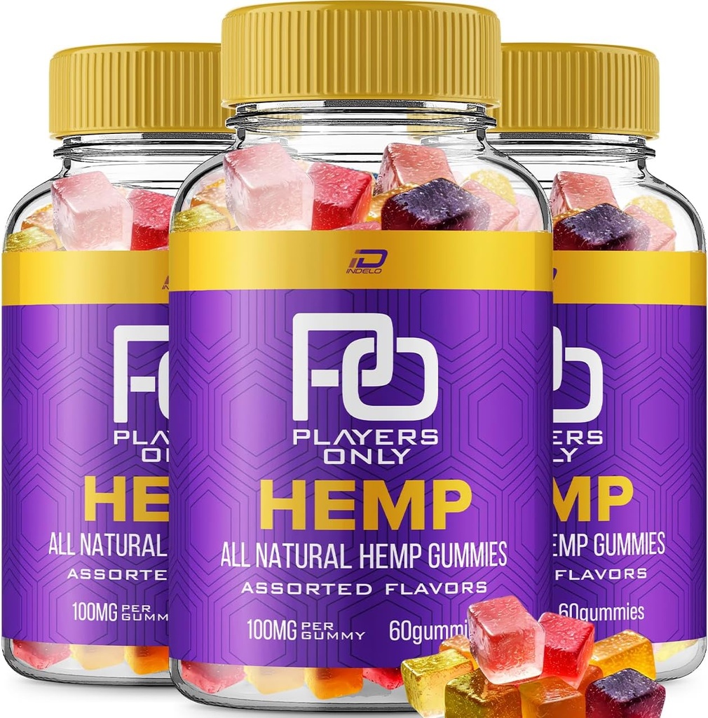 プレイヤーのみヘンプグミー - Hemp Seed Extract PlayersOnly Gummies Tinnitus Herbal Supplement、健康とウェルネスサポート、すべての自然プレーヤーのみガミー(3パック - 180グミー)