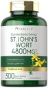 カーライルセントジョンズワートカプセル | 4800mg | 300個数 | 非GMO&グルテンフリーサプリメント | 標準化エキス