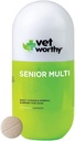 犬のためのVet WorthyシニアマルチビタミンChewable - 抗酸化剤と栄養サポート - 毎日のサポート - エッセンシャルビタミン、ミネラル、および酵素 - 犬のための肝臓風味 - 60錠