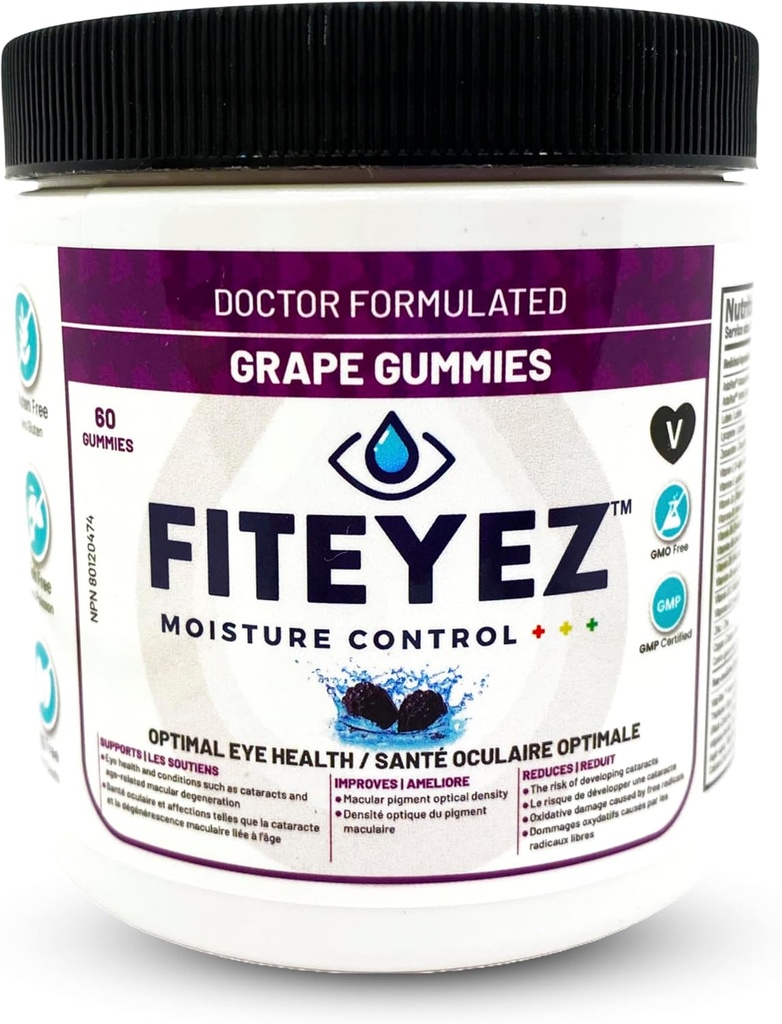 目のビタミンのグミ - アスタキサンチン、ルテイン、ゼアキサンチンサプリメント - 11 エッセンシャルオウラル栄養素 - 非GMO&グルテンフリーサプリメント - ビタミンE、B1、B6、B9、B12-60グミが含まれています