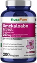 NusaPure Umckaloabo 4:1 エキス, 60 mg 相当 240 mg Veggie キャップ 200 カウント (非GMO, ビーガン)