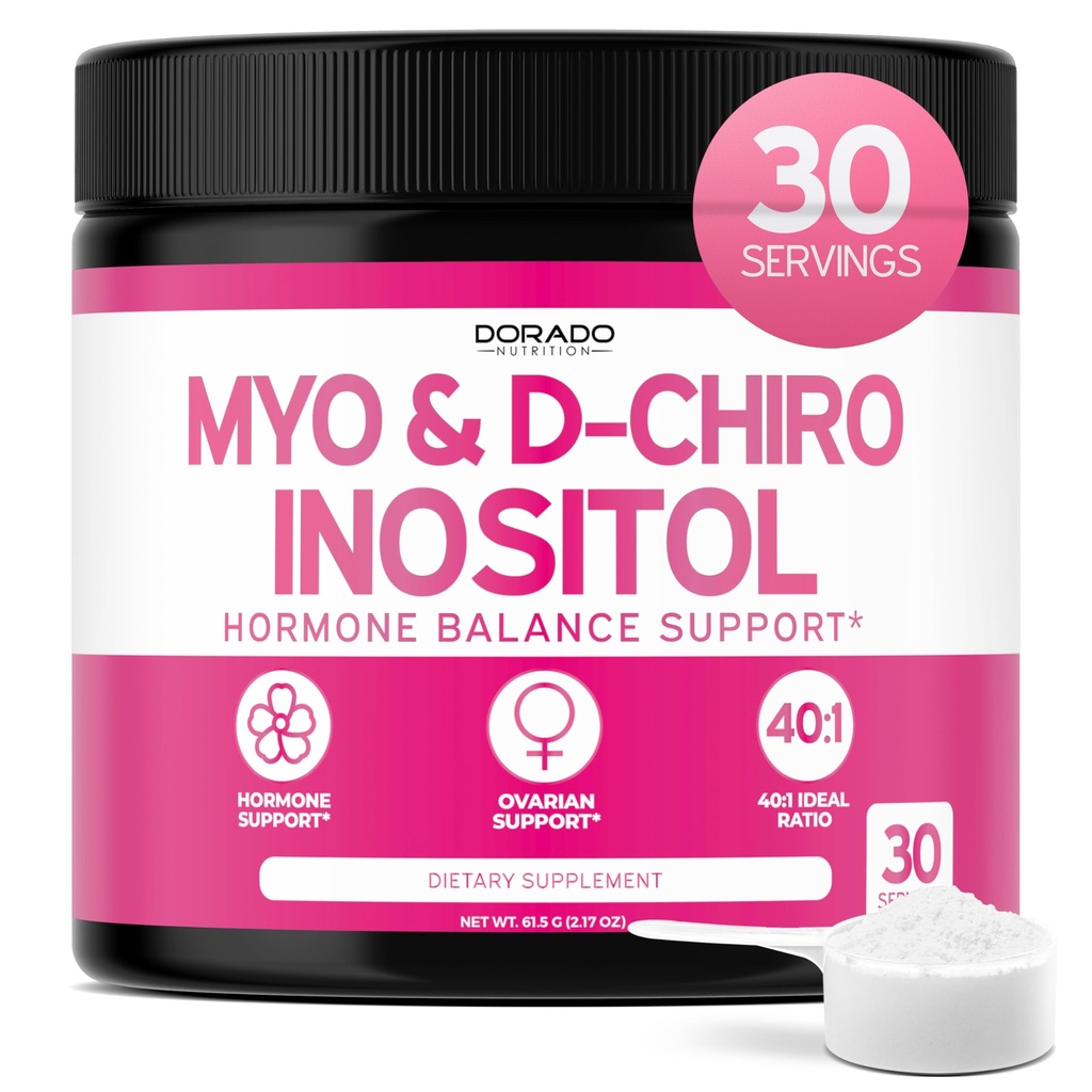 Myo-Inositol&D-Chiro Inositolサプリメントパウダー(2050mg/サービングの理想的な40:1比Myo Inositol、30日の供給) 女性&Ovarian健康のためのホルモンバランス - サードパーティテスト、ビーガン&米国メイド