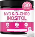 Myo-Inositol&D-Chiro Inositolサプリメントパウダー(2050mg/サービングの理想的な40:1比Myo Inositol、30日の供給) 女性&Ovarian健康のためのホルモンバランス - サードパーティテスト、ビーガン&米国メイド