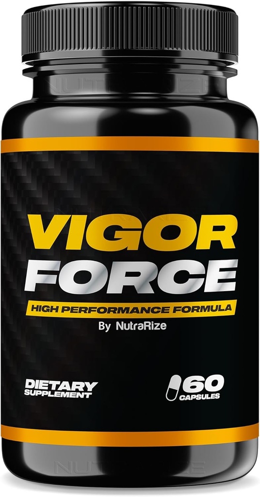 NutraRize Vigor Force for Men, High Performance Male Capsules, All Natural Dietary Supplement for Overall Health and Wellness, Official Pills 50 Review (60 Capsules)